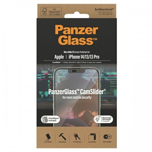 PanzerGlass Ultra-Wide Fit iPhone 14 | 13 | 13 Pro 6.1" Screen Protection CamSlider Antibacterial Easy Aligner Included 2795 image 3