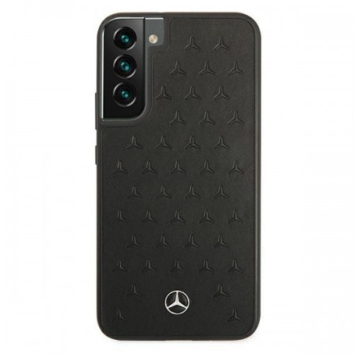 Mercedes MEHCS22MPSQBK S22+ S906 czarny|black hardcase Leather Stars Pattern image 3