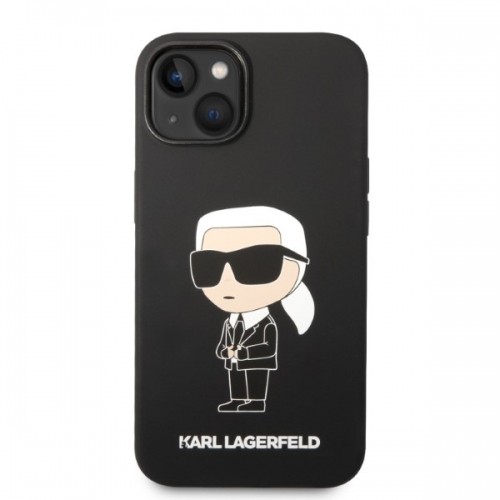 Karl Lagerfeld KLHMP14SSNIKBCK iPhone 14 6,1" hardcase czarny|black Silicone Ikonik Magsafe image 3