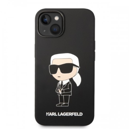 Karl Lagerfeld KLHMP14MSNIKBCK iPhone 14 Plus 6,7" hardcase czarny|black Silicone Ikonik Magsafe image 3