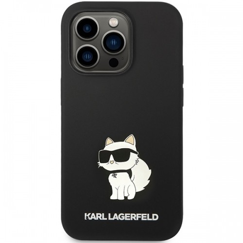 Karl Lagerfeld KLHMP14LSNCHBCK iPhone 14 Pro 6,1" hardcase czarny|black Silicone Choupette MagSafe image 3