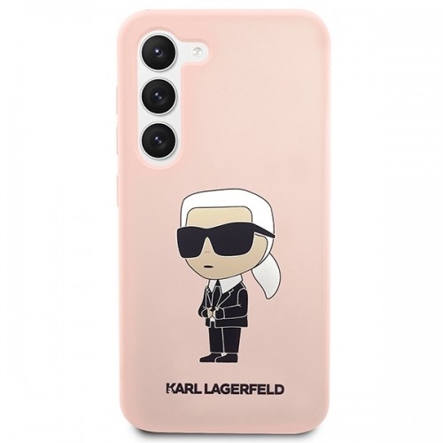 Karl Lagerfeld KLHCS23MSNIKBCP S23+ S916 hardcase różowy|pink Silicone Ikonik image 3