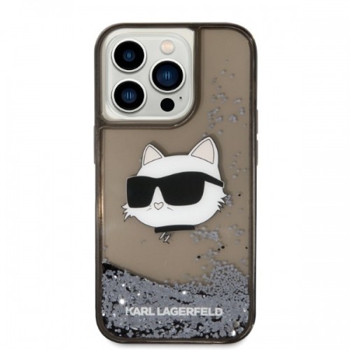 Karl Lagerfeld KLHCP14XLNCHCK iPhone 14 Pro Max 6,7" czarny|black hardcase Glitter Choupette Head image 3