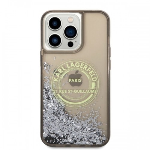 Karl Lagerfeld KLHCP14XLCRSGRK iPhone 14 Pro Max 6,7" czarny|black hardcase Liquid Glitter RSG image 3