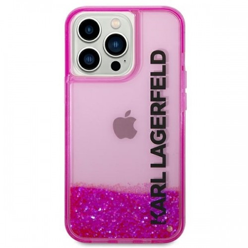 Karl Lagerfeld KLHCP14XLCKVF iPhone 14 Pro Max 6,7" różowy|pink hardcase Liquid Glitter Elong image 3