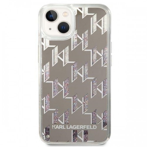 Karl Lagerfeld KLHCP14SLMNMS iPhone 14 6,1" hardcase srebrny|silver Liquid Glitter Monogram image 3