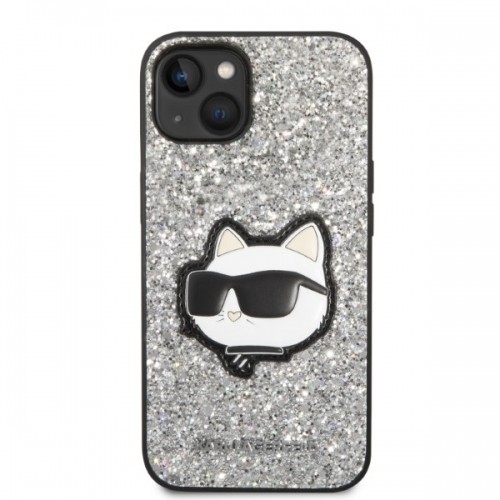 Karl Lagerfeld KLHCP14SG2CPS iPhone 14 6,1" srebrny|silver hardcase Glitter Choupette Patch image 3