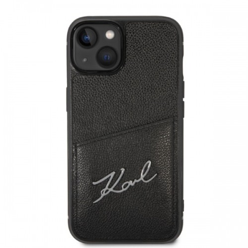Karl Lagerfeld KLHCP14SCSSK iPhone 14 6,1" hardcase czarny|black Signature Logo Cardslot image 3