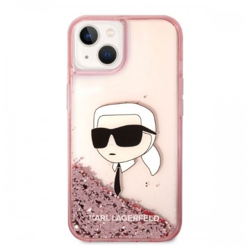 Karl Lagerfeld KLHCP14MLNKHCP iPhone 14 Plus 6,7" różowy|pink hardcase Glitter Karl Head image 3