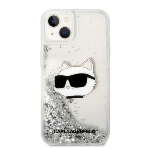 Karl Lagerfeld KLHCP14MLNCHCS iPhone 14 Plus 6,7" srebrny|silver hardcase Glitter Choupette Head image 3