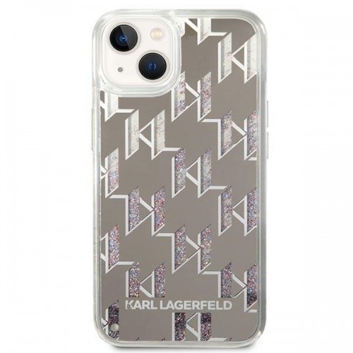 Karl Lagerfeld KLHCP14MLMNMS iPhone 14 Plus 6,7" hardcase srebrny|silver Liquid Glitter Monogram image 3