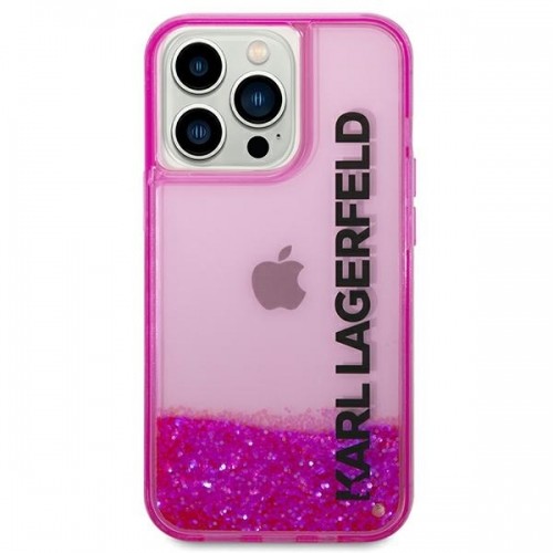 Karl Lagerfeld KLHCP14LLCKVF iPhone 14 Pro 6,1" różowy|pink hardcase Liquid Glitter Elong image 3