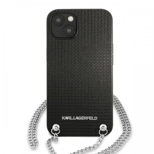 Karl Lagerfeld KLHCP13SPMK iPhone 13 mini 5,4" hardcase czarny|black Leather Textured and Chain image 3