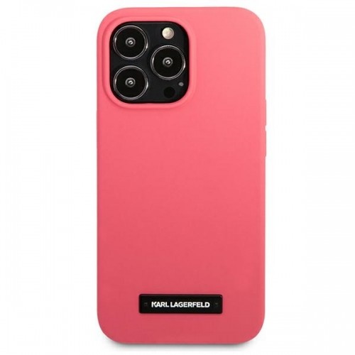 Karl Lagerfeld KLHCP13LSLMP1PI iPhone 13 Pro | 13 6,1" hardcase fuksja|fuchsia Silicone Plaque image 3