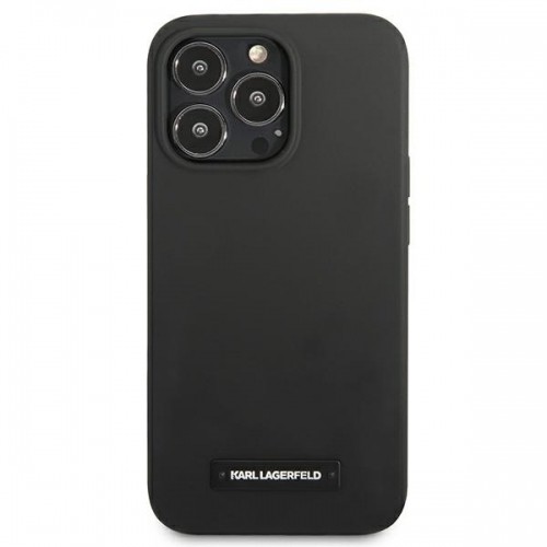 Karl Lagerfeld KLHCP13LSLMP1K iPhone 13 Pro | 13 6,1" hardcase czarny|black Silicone Plaque image 3