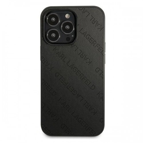 Karl Lagerfeld KLHCP13LPTLK iPhone 13 Pro | 13 6,1" hardcase czarny|black Perforated Allover image 3