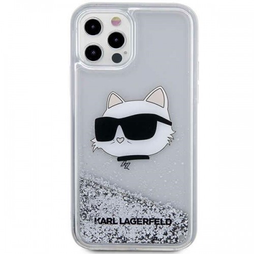 Karl Lagerfeld KLHCP12MLNCHCS iPhone 12| 12 Pro 6,1" srebrny|silver hardcase Glitter Choupette Head image 3