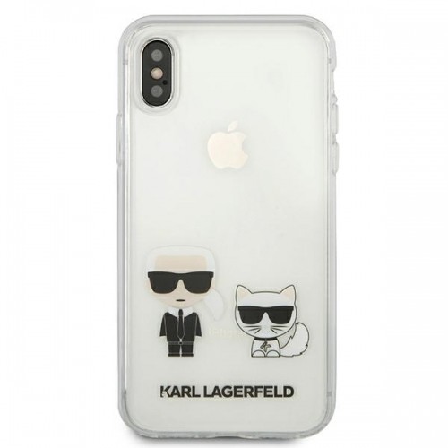 Karl Lagerfeld KLHCI65CKTR iPhone Xs Max hardcase Transparent Karl & Choupette image 3