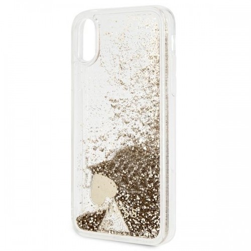 Guess GUOHCPXGLHFLGO iPhone X|Xs gold|złoty hard case Glitter Charms image 3