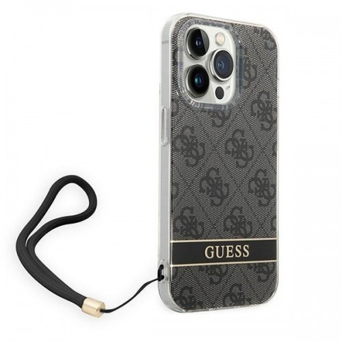 Guess GUOHCP14XH4STK iPhone 14 Pro Max 6,7" czarny|black hardcase 4G Print Strap image 3