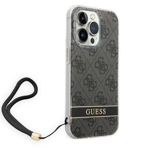 Guess GUOHCP14LH4STK iPhone 14 Pro 6,1" czarny|black hardcase 4G Print Strap image 3