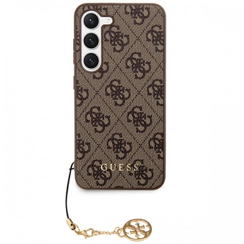 Guess GUHCS23SGF4GBR S23 S911 brązowy|brown hardcase 4G Charms Collection image 3