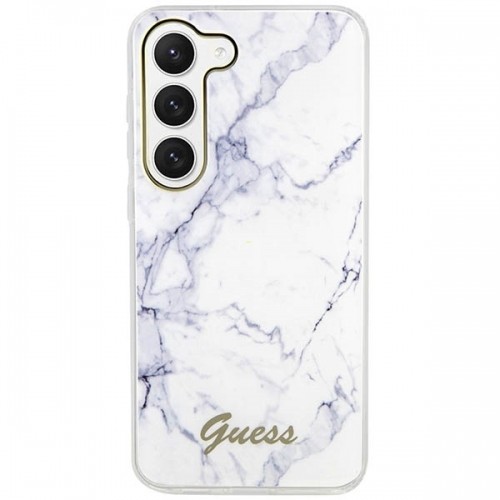 Guess GUHCS23MPCUMAH S23+ S916 biały|white hardcase Marble image 3