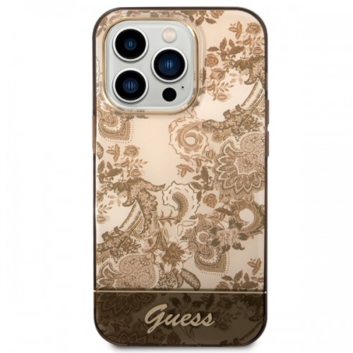 Guess GUHCP14XHGPLHC iPhone 14 Pro Max 6,7" ochre hardcase Porcelain Collection image 3