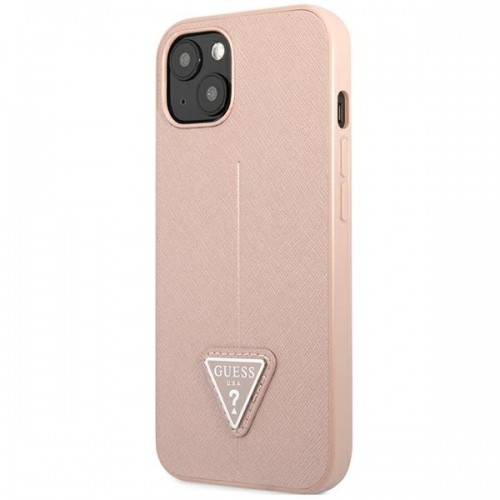Guess GUHCP14MPSATLP iPhone 14 Plus 6,7" różowy|pink hardcase SaffianoTriangle Logo image 3