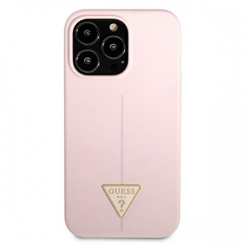 Guess GUHCP13XSLTGU iPhone 13 Pro Max 6,7" fioletowy|purple hardcase Silicone Triangle image 3