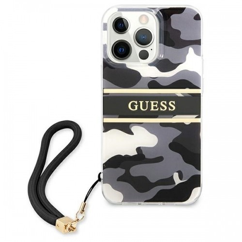 Guess GUHCP13XKCABBK iPhone 13 Pro Max 6,7" czarny|black hardcase Camo Strap Collection image 3