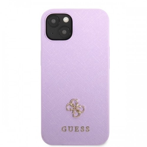 Guess GUHCP13MPS4MU iPhone 13 6,1" purpurowy|purple hardcase Saffiano 4G Small Metal Logo image 3