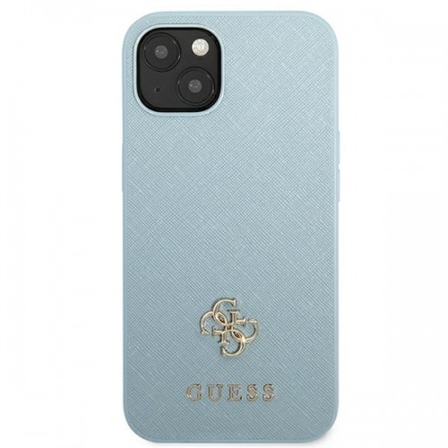 Guess GUHCP13MPS4MB iPhone 13 6,1" niebieski|blue hardcase Saffiano 4G Small Metal Logo image 3
