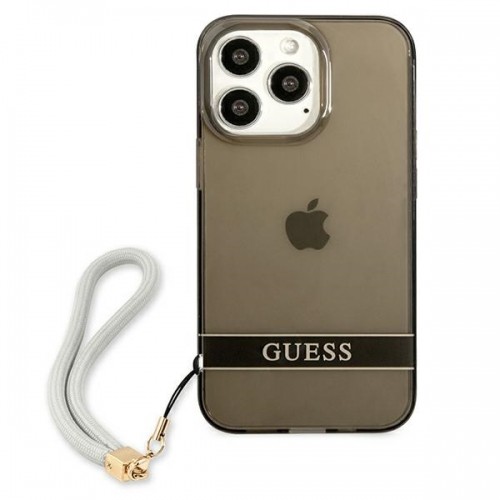 Guess GUHCP13LHTSGSK iPhone 13 Pro | 13 6,1" czarny|black hardcase Translucent Stap image 3
