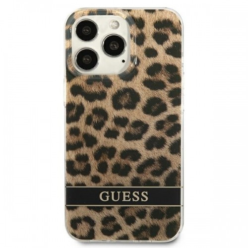 Guess GUHCP13LHSLEOW iPhone 13 Pro | 13 6,1" brązowy|brown hardcase Leopard image 3
