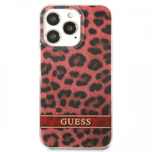 Guess GUHCP13LHSLEOR iPhone 13 Pro | 13 6,1" czerwony|red hardcase Leopard image 3