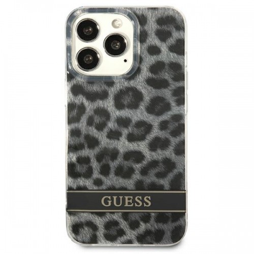 Guess GUHCP13LHSLEOK iPhone 13 Pro | 13 6,1" szary|grey hardcase Leopard image 3