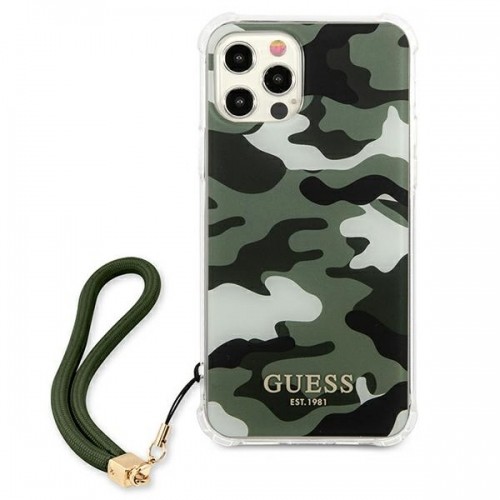Guess GUHCP12MKSARKA iPhone 12|12 Pro 6,1" zielony|khaki hardcase Camo Collection image 3