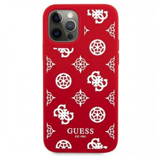 Guess GUHCP12LLSPEWRE iPhone 12 Pro Max 6,7" czerwony|red hard case Peony Collection image 3