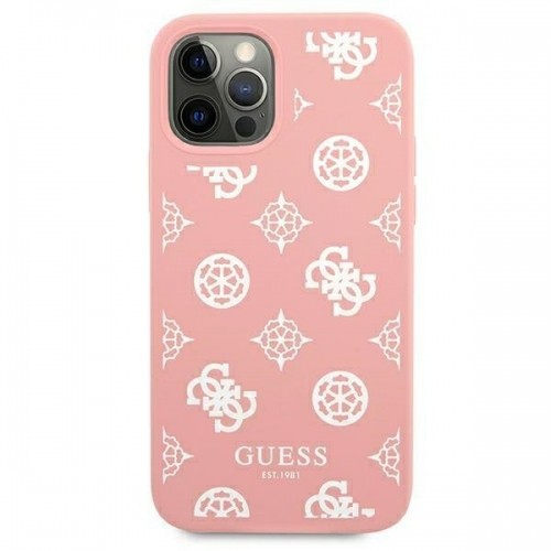 Guess GUHCP12LLSPEWPI iPhone 12 Pro Max 6,7" różowy|pink hard case Peony Collection image 3