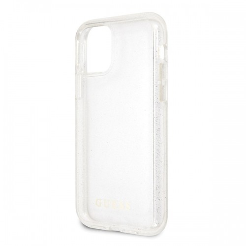 Guess GUHCN58PCGLSI iPhone 11 Pro srebrny|silver hard case Glitter image 3