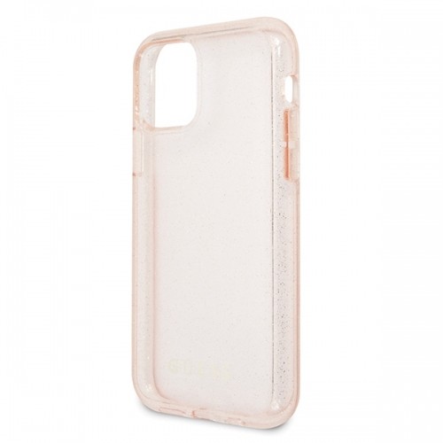 Guess GUHCN58PCGLPI iPhone 11 Pro różowy|pink hard case Glitter image 3