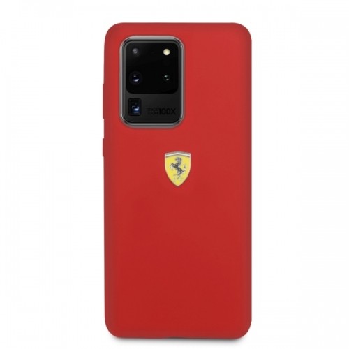 Ferrari Hardcase FESSIHCS69RE S20 Ultra G988 czerwony|red Silicone image 3