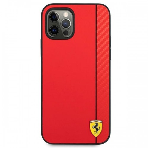 Ferrari FESAXHCP12LRE iPhone 12 Pro Max 6,7" czerwony|red hardcase On Track Carbon Stripe image 3