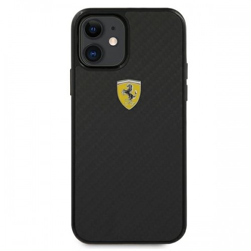 Ferrari FERCAHCP12SBK iPhone 12 mini 5,4" czarny|black hardcase On Track Real Carbon image 3