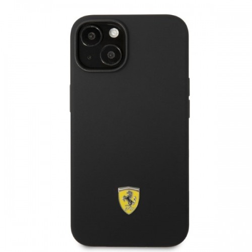 Ferrari FEHMSIP14SBK iPhone 14 6,1" czarny|black hardcase Silicone Metal Logo Magsafe image 3