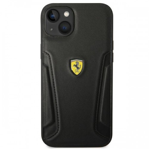 Ferrari FEHCP14SRBUK iPhone 14 6,1" czarny|black hardcase Leather Stamp Sides image 3