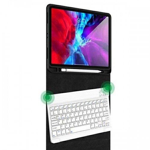 USAMS Etui Winro z klawiaturą iPad 9.7" zielone etui-biała klawiatura|green cover-white keyboard IPO97YRXX02 (US-BH642) image 3