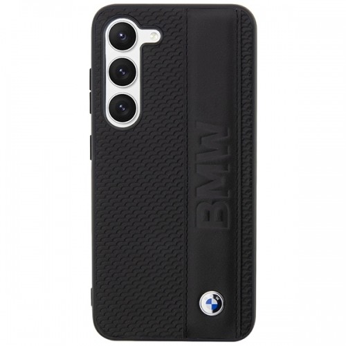 Original Case BMW Leather Textured & Stripe BMHCS23S22RDPK for Samsung Galaxy S23 Black image 3