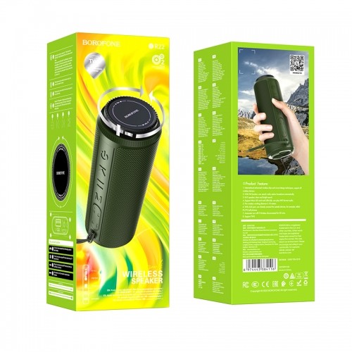 OEM Borofone Portable Bluetooth Speaker BR22 Sports dark green image 3